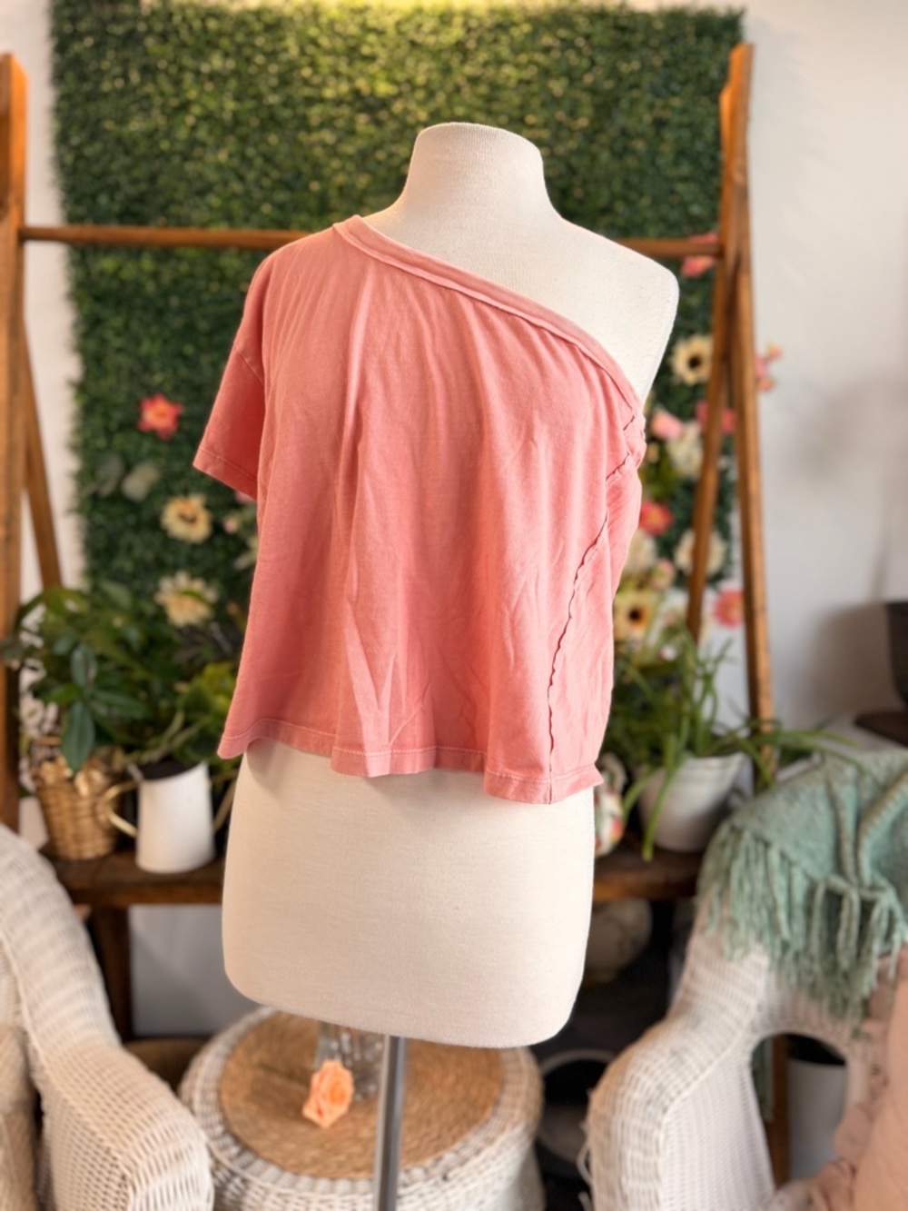 Off-Shoulder Pink Women’s Top